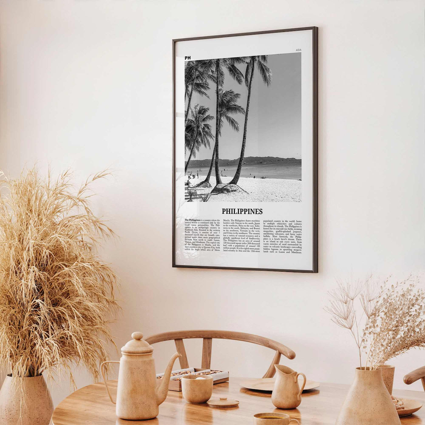 Philippines Print Black and White No 5, Philippines Wall Art, Philippines Poster, Philippines Photo, Philippines Wall Décor, Philippines Map