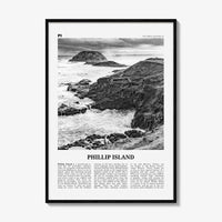 Phillip Island Print Black and White, Phillip Island Wall Art, Phillip Island Poster, Phillip Island Photo, Victoria, Australia