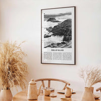 Phillip Island Print Black and White, Phillip Island Wall Art, Phillip Island Poster, Phillip Island Photo, Victoria, Australia