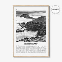 Phillip Island Print Black and White, Phillip Island Wall Art, Phillip Island Poster, Phillip Island Photo, Victoria, Australia
