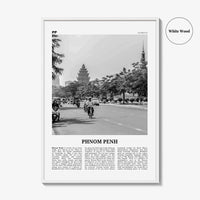 Phnom Penh Print Black and White, Phnom Penh Wall Art, Phnom Penh Poster, Phnom Penh Photo, Phnom Penh Wall Décor, Cambodia, Krong Chaktomuk