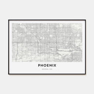Phoenix Map Landscape Poster