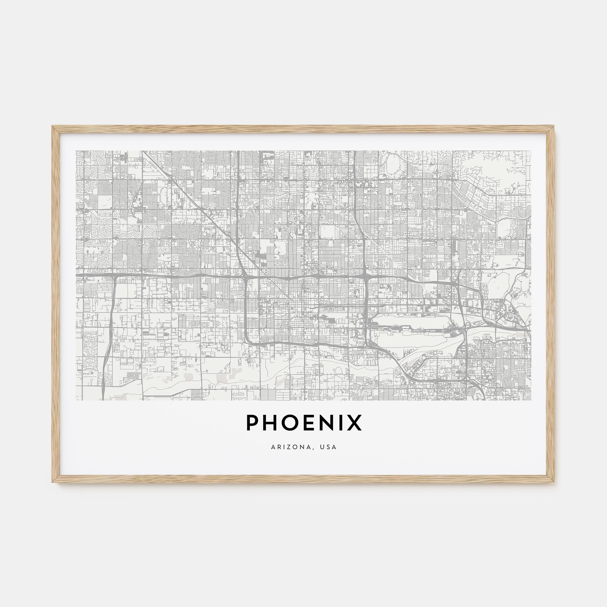 Phoenix Map Landscape Poster