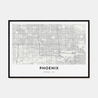 Phoenix Map Landscape Poster