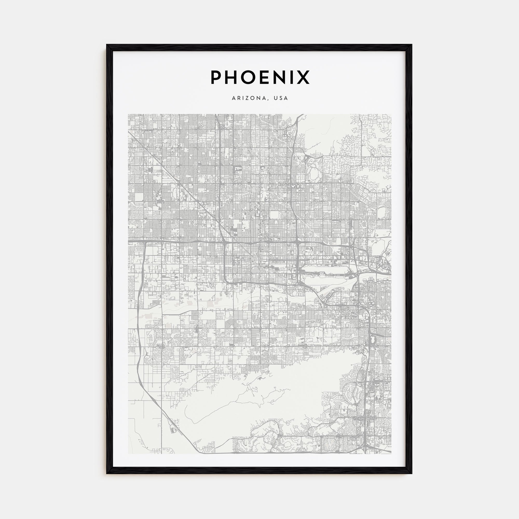 Phoenix Map Portrait Poster