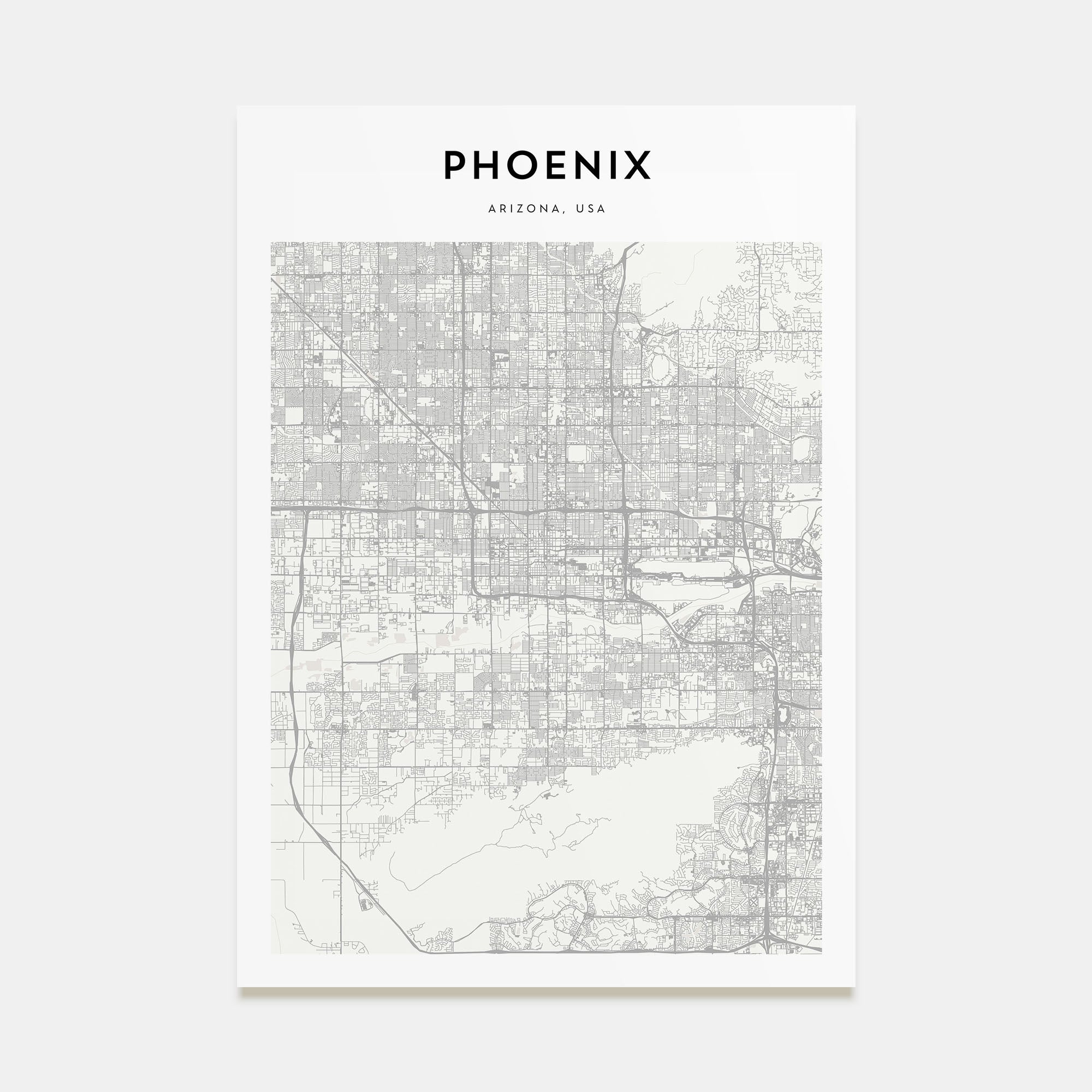 Phoenix Map Portrait Poster