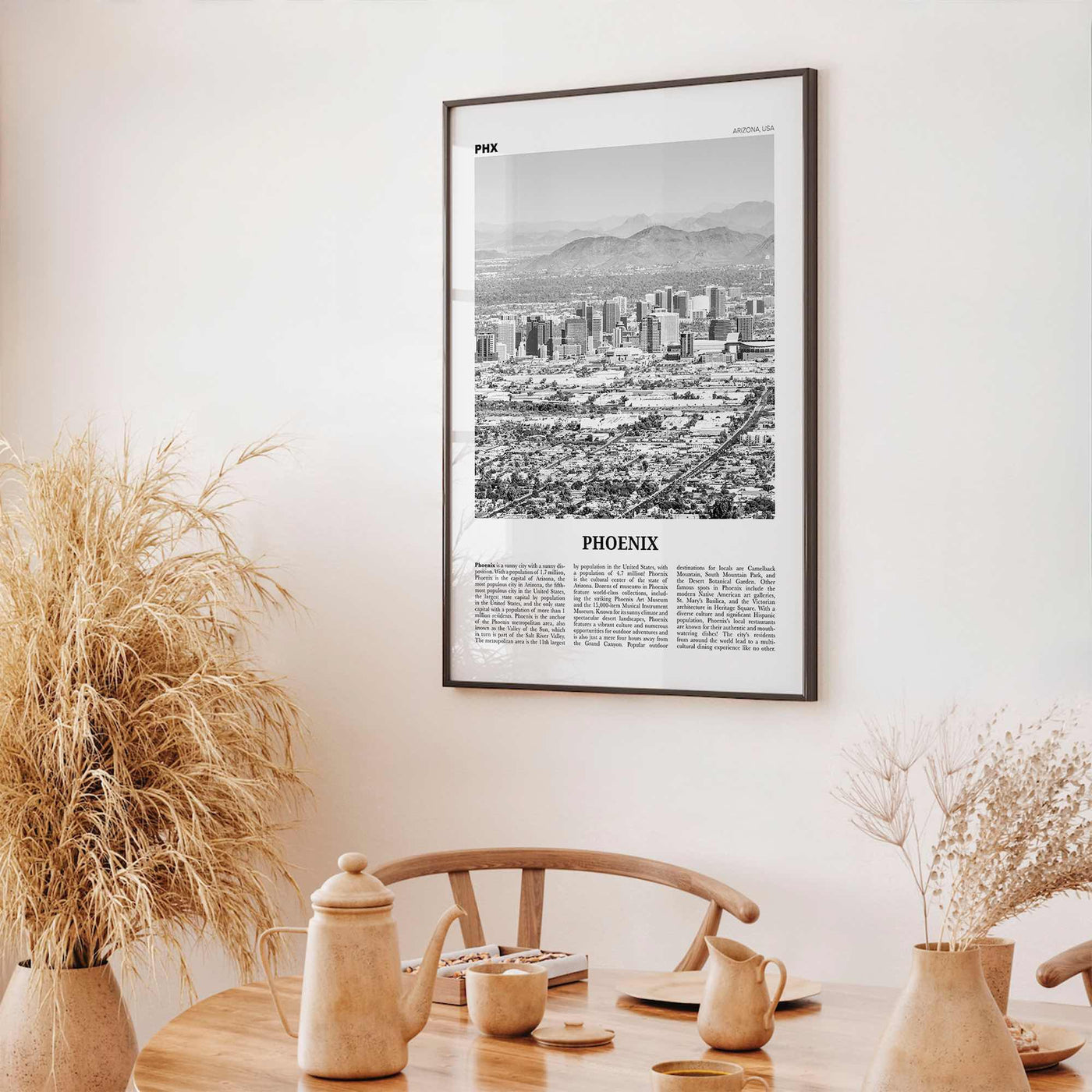 Phoenix Print Black and White No 1, Phoenix Wall Art, Phoenix Poster, Phoenix Photo, Phoenix Decor, Arizona, USA, United States