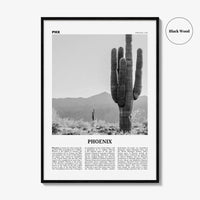 Phoenix Print Black and White No 3, Phoenix Wall Art, Phoenix Poster, Phoenix Photo, Phoenix Wall Décor, Phoenix Map, Arizona, USA