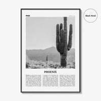 Phoenix Print Black and White No 3, Phoenix Wall Art, Phoenix Poster, Phoenix Photo, Phoenix Wall Décor, Phoenix Map, Arizona, USA