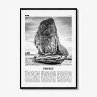 Phuket Print Black and White, Phuket Wall Art, Phuket Poster, Phuket Photo, Phuket Wall Decor, Thailand, Tanjung Salang, Asia