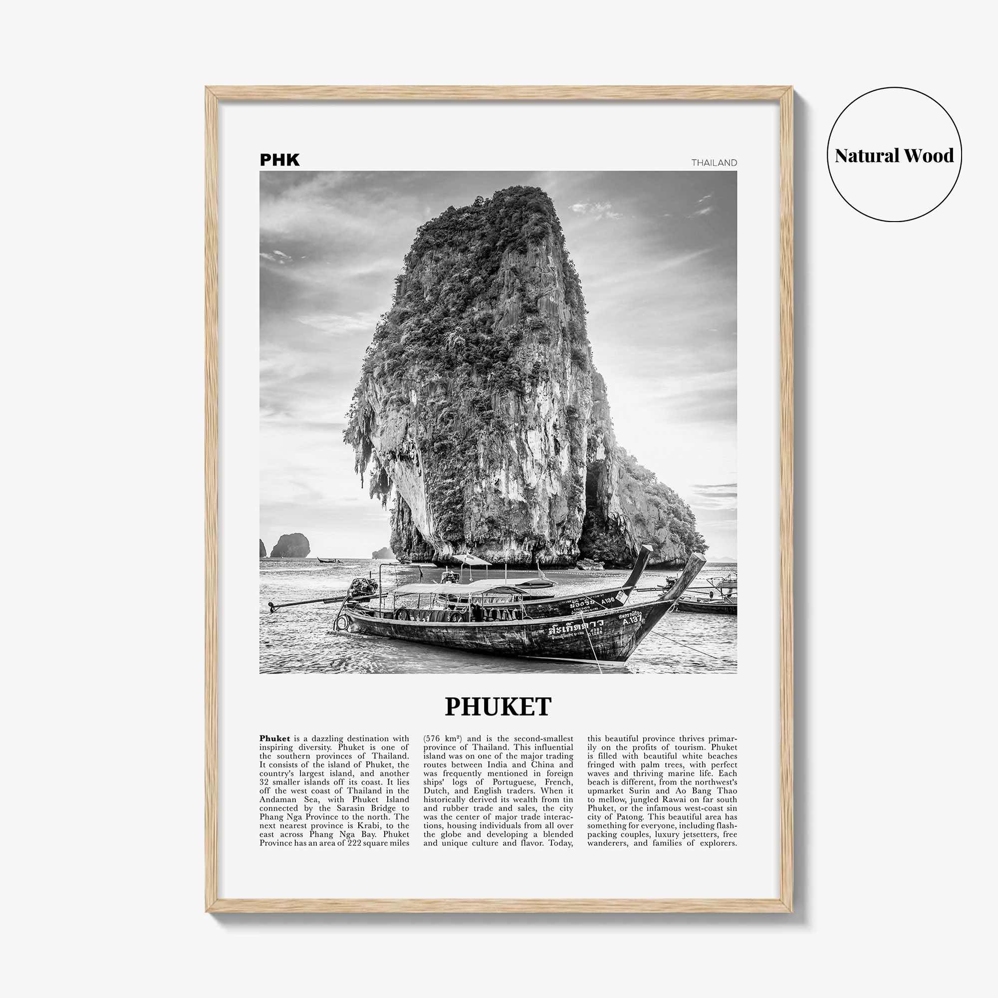 Phuket Print Black and White, Phuket Wall Art, Phuket Poster, Phuket Photo, Phuket Wall Decor, Thailand, Tanjung Salang, Asia