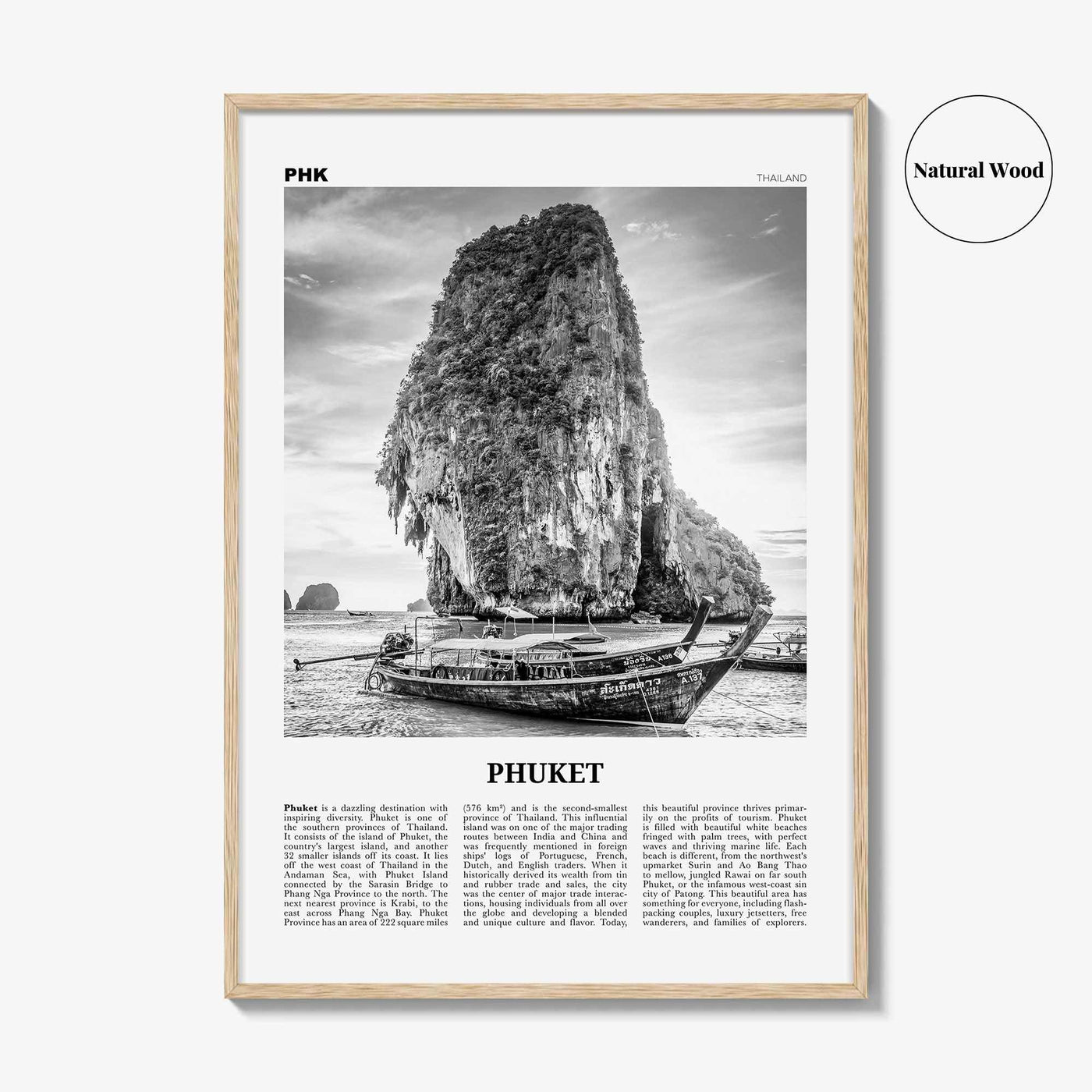 Phuket Print Black and White, Phuket Wall Art, Phuket Poster, Phuket Photo, Phuket Wall Decor, Thailand, Tanjung Salang, Asia