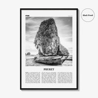 Phuket Print Black and White, Phuket Wall Art, Phuket Poster, Phuket Photo, Phuket Wall Decor, Thailand, Tanjung Salang, Asia