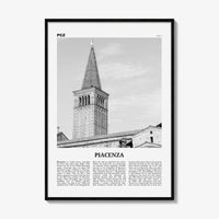 Piacenza Print Black and White, Piacenza Wall Art, Piacenza Poster, Piacenza Photo, Piacenza Wall Décor, Piacenza Map, Italy