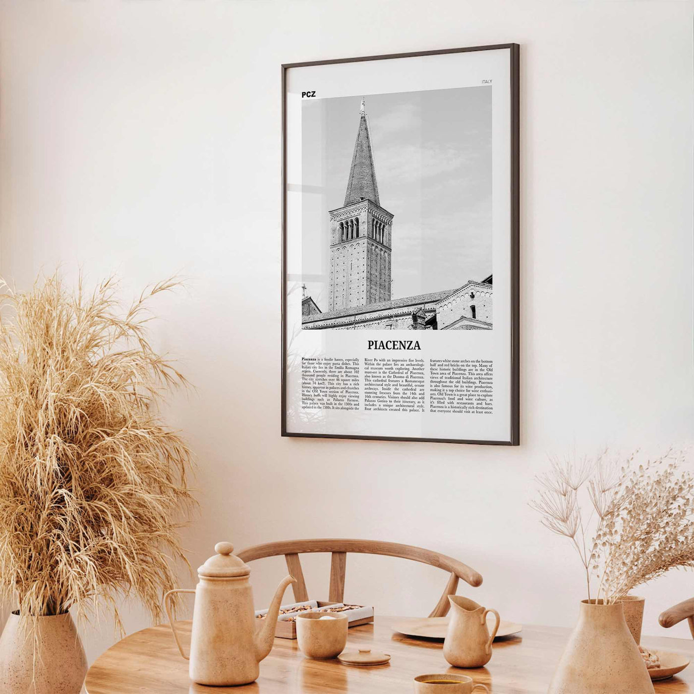 Piacenza Print Black and White, Piacenza Wall Art, Piacenza Poster, Piacenza Photo, Piacenza Wall Décor, Piacenza Map, Italy