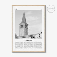 Piacenza Print Black and White, Piacenza Wall Art, Piacenza Poster, Piacenza Photo, Piacenza Wall Décor, Piacenza Map, Italy