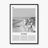 Picardie Print Black and White, Picardie Wall Art, Picardie Poster, Picardie Photo, Picardie Wall Décor, Picardie Map