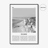 Picardie Print Black and White, Picardie Wall Art, Picardie Poster, Picardie Photo, Picardie Wall Décor, Picardie Map