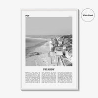 Picardy Print Black and White, Picardy Wall Art, Picardy Poster, Picardy Photo, Picardy Wall Décor, Picardy Map, France