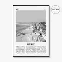 Picardy Print Black and White, Picardy Wall Art, Picardy Poster, Picardy Photo, Picardy Wall Décor, Picardy Map, France