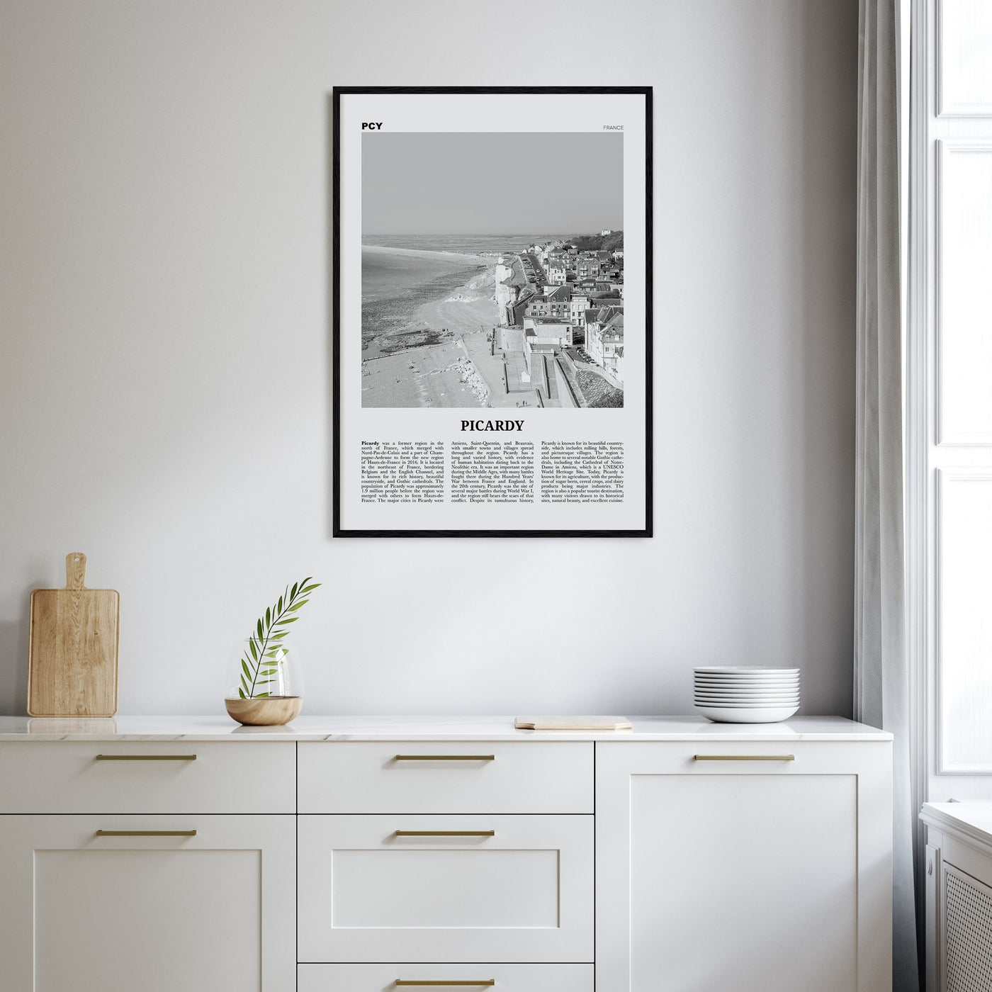 Picardy Travel B&W Poster