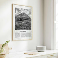 Pico Island Print Black and White, Pico Island Wall Art, Pico Island Poster, Pico Island Photo, Pico Island Décor, Pico Island Map, Portugal