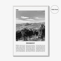 Piedmont Print Black and White, Piedmont Wall Art, Piedmont Poster, Piedmont Photo, Piedmont Wall Décor, Piedmont Map,