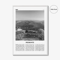 Piemonte Print Black and White, Piemonte Wall Art, Piemonte Poster, Piemonte Photo, Piemonte Wall Décor, Piemonte Map,