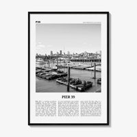 Pier 39 Print Black and White, Pier 39 Wall Art, Pier 39 Poster, Pier 39 Photo, Pier 39 Wall Décor, Pier 39 Map, San Francisco, California