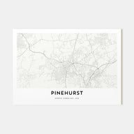Pinehurst Map Landscape Poster