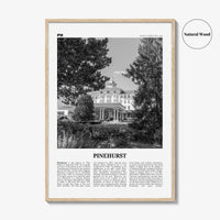 Pinehurst Print Black and White, Pinehurst Wall Art, Pinehurst Poster, Pinehurst Photo, Pinehurst Décor, Pinehurst Map, North Carolina, USA