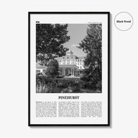 Pinehurst Print Black and White, Pinehurst Wall Art, Pinehurst Poster, Pinehurst Photo, Pinehurst Décor, Pinehurst Map, North Carolina, USA
