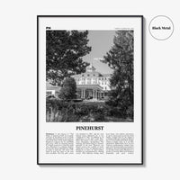 Pinehurst Print Black and White, Pinehurst Wall Art, Pinehurst Poster, Pinehurst Photo, Pinehurst Décor, Pinehurst Map, North Carolina, USA