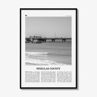 Pinellas County Print Black and White, Pinellas County Wall Art, Pinellas County Poster, Pinellas Photo, Pinellas Wall Décor, Pinellas Map
