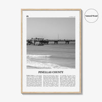 Pinellas County Print Black and White, Pinellas County Wall Art, Pinellas County Poster, Pinellas Photo, Pinellas Wall Décor, Pinellas Map