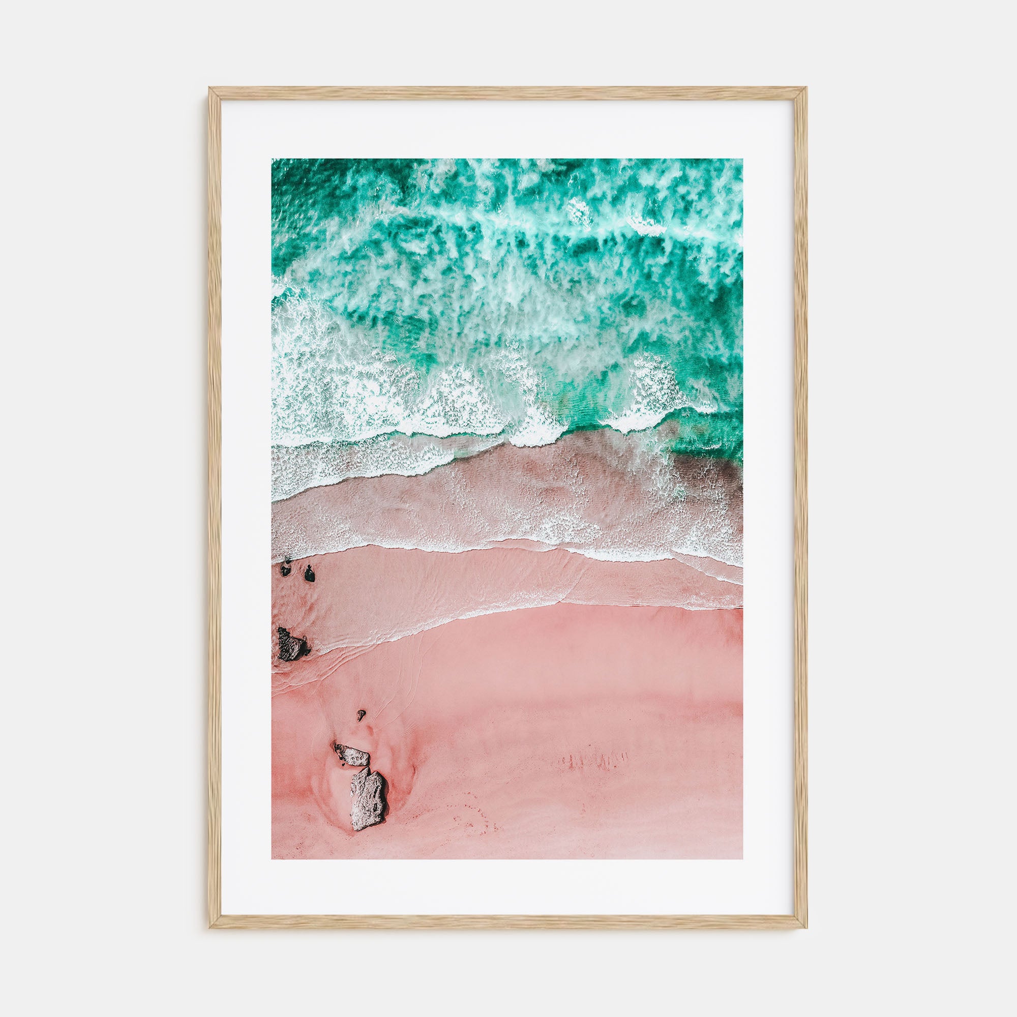 Pink Sandy Beach Photo Color No 1 Poster