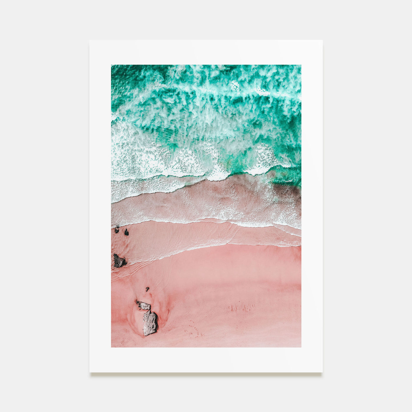 Pink Sandy Beach Photo Color No 1 Poster