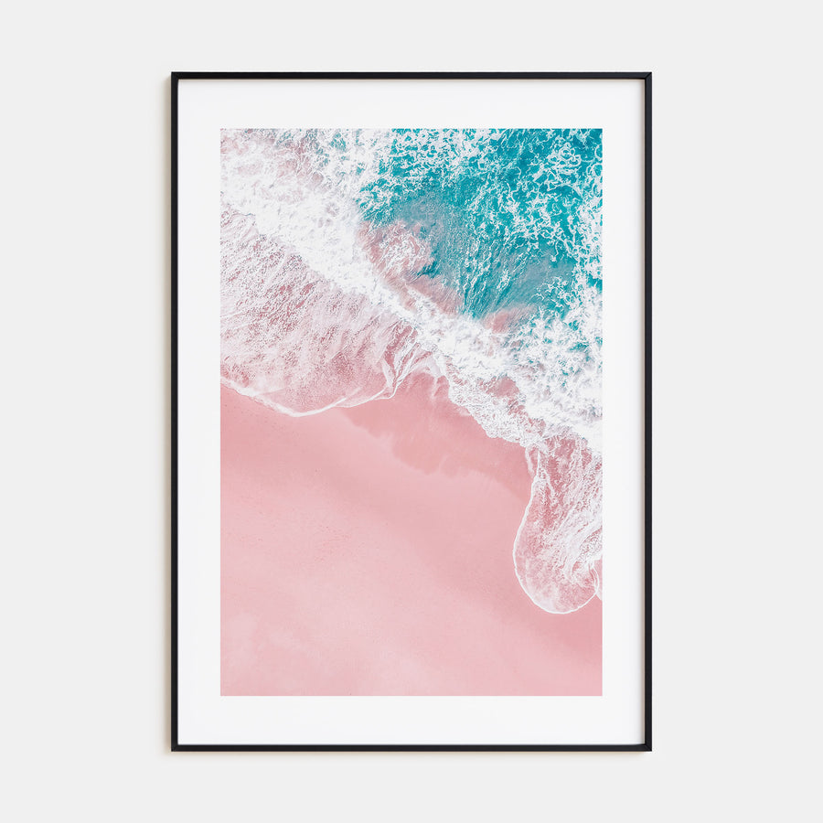 Pink Sandy Beach Photo Color No 2 Poster