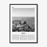Piran Print Black and White, Piran Wall Art, Piran Poster, Piran Photo, Piran Wall Décor, Pirano, Slovenia, Coastal–Karst