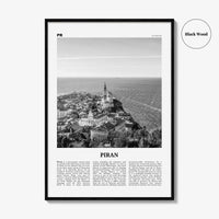 Piran Print Black and White, Piran Wall Art, Piran Poster, Piran Photo, Piran Wall Décor, Pirano, Slovenia, Coastal–Karst