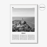 Piran Print Black and White, Piran Wall Art, Piran Poster, Piran Photo, Piran Wall Décor, Pirano, Slovenia, Coastal–Karst