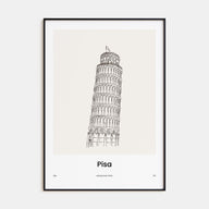 Pisa Drawn Poster