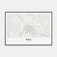Pisa Map Landscape Poster