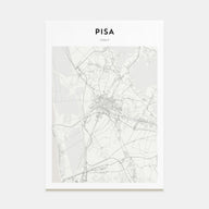 Pisa Map Portrait Poster