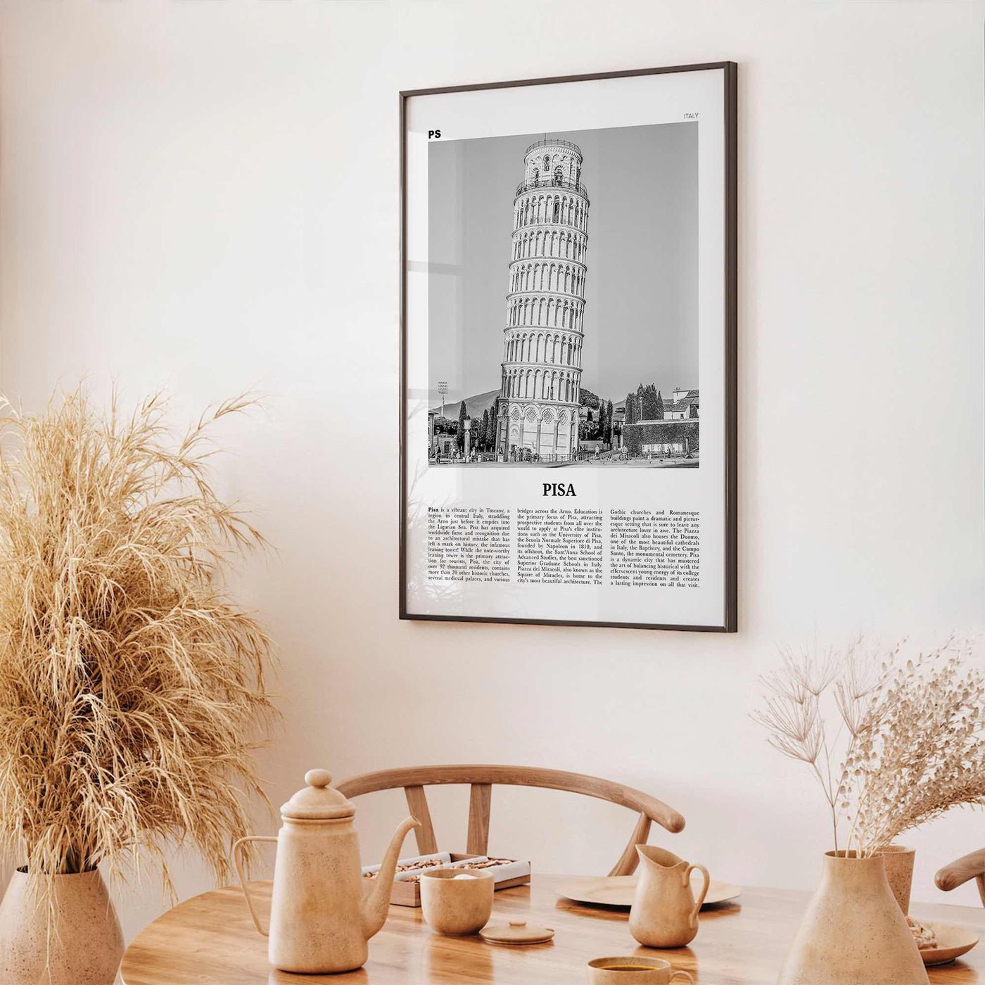 Pisa Print Black and White, Pisa Wall Art, Pisa Poster, Pisa Photo, Pisa Wall Décor, Italy, Italia, Tuscany, Travel Poster Print, Europe