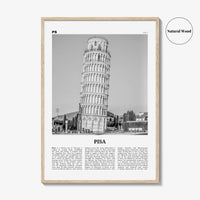 Pisa Print Black and White, Pisa Wall Art, Pisa Poster, Pisa Photo, Pisa Wall Décor, Italy, Italia, Tuscany, Travel Poster Print, Europe