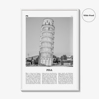 Pisa Print Black and White, Pisa Wall Art, Pisa Poster, Pisa Photo, Pisa Wall Décor, Italy, Italia, Tuscany, Travel Poster Print, Europe
