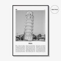 Pisa Print Black and White, Pisa Wall Art, Pisa Poster, Pisa Photo, Pisa Wall Décor, Italy, Italia, Tuscany, Travel Poster Print, Europe