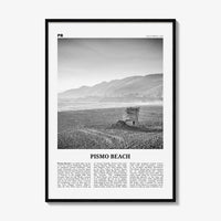 Pismo Beach Print Black and White, Pismo Beach Wall Art, Pismo Beach Poster, Pismo Beach Photo, California, USA United States, North America