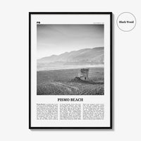 Pismo Beach Print Black and White, Pismo Beach Wall Art, Pismo Beach Poster, Pismo Beach Photo, California, USA United States, North America